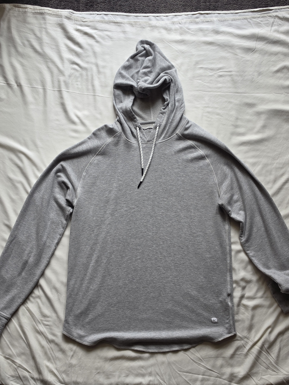 Men's Light Gray Hooded Pullover Sweatshirt
